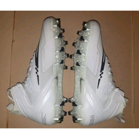 NIKE ALPHA HUARACHE 8 ELITE LACROSSE FOOTBALL WHITE/BLUE MEN'S Sizes NEW - Picture 8 of 16
